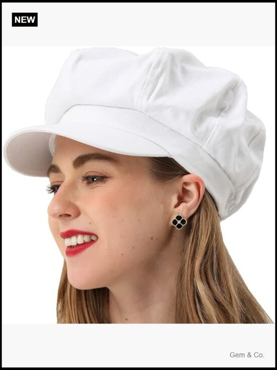 Newsboy Cap Summer Beret 100% Cotton 8 Panels Vintage Cabbie Hat Octagonal main image 4
